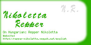 nikoletta repper business card